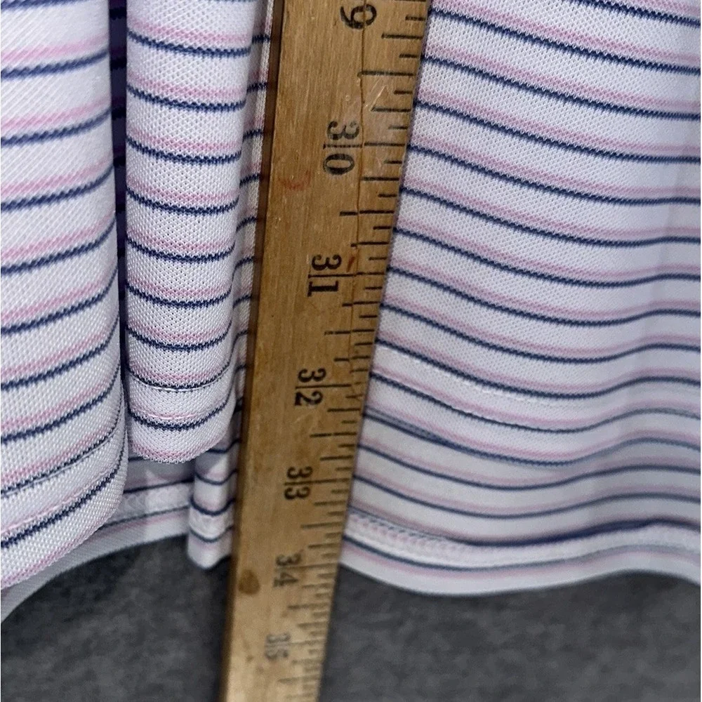 New Holderness & Bourne 2XL XXL Saxton‎ Pink Blue Striped Golf Polo Tailored Fit